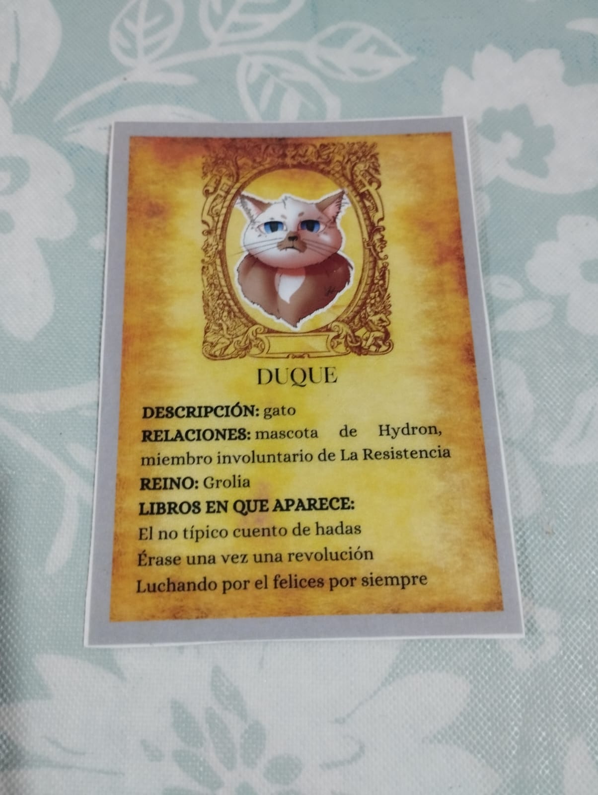 Tarjetas de personaje